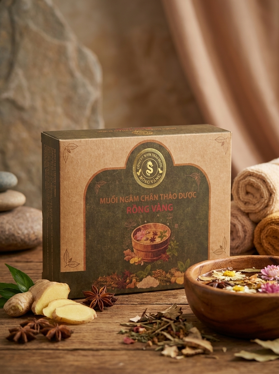 MUỐI NGÂM CHÂN THẢO DƯỢC RỒNG VÀNG