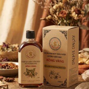 RƯỢU XOA BÓP THẢO DƯỢC HỖ TRỢ GIẢM ĐAU RỒNG VÀNG