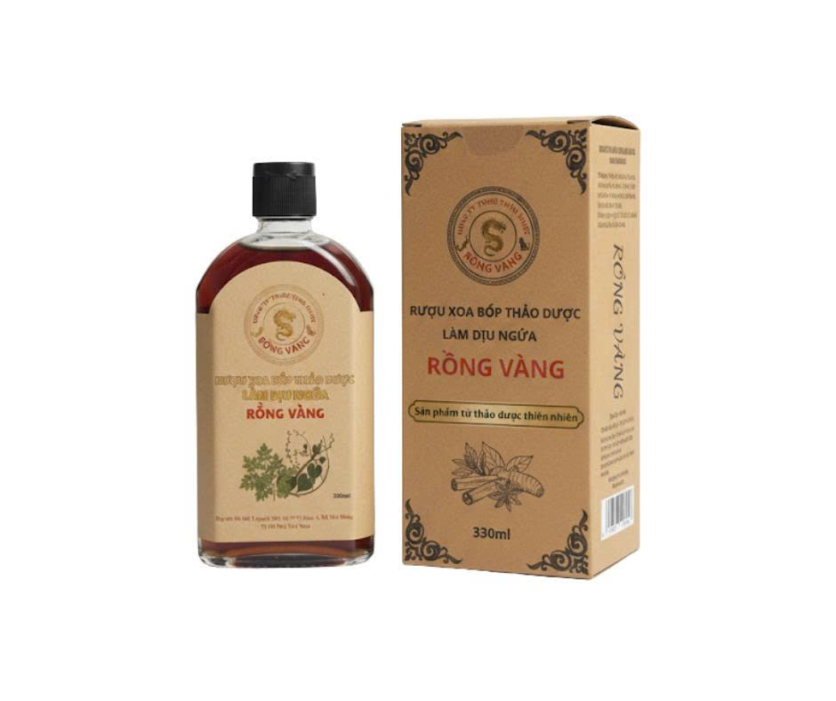 RƯỢU XOA BÓP THẢO DƯỢC LÀM DỊU NGỨA RỒNG VÀNG