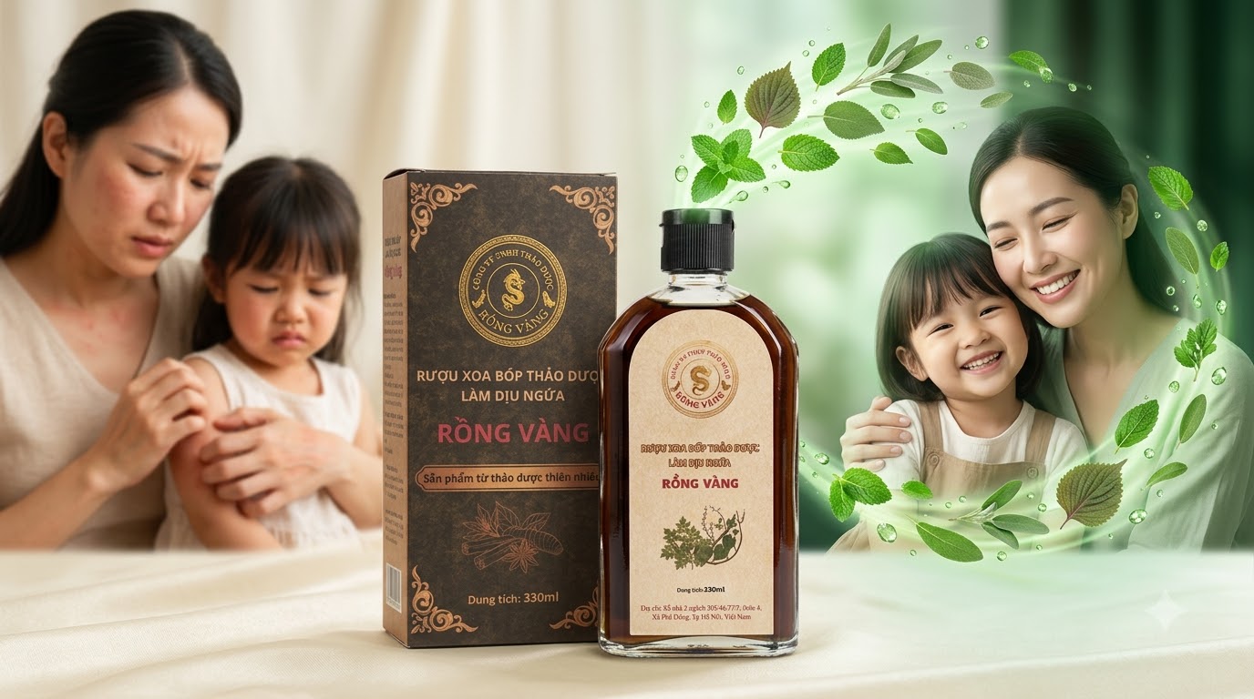 Chai sản phẩm thảo dược làm dịu ngứa thảo dược lành tính